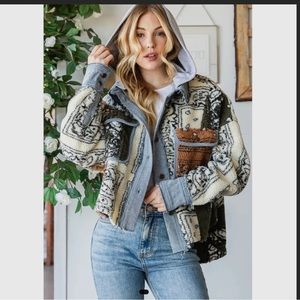 NWOT Bandana Sherpa Jacket